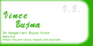 vince bujna business card